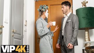 Dojrzała blondynka francuski mama uwodzi młody facet ponownie