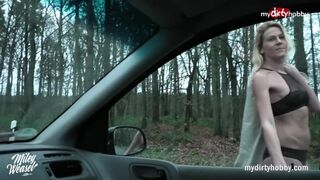 Gorący samochód kurwa z blondynka nastolatek dziewczyna