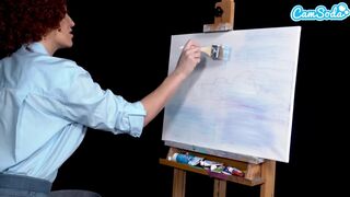 Ryan Keely Bob Ross Cosplay szaleje w czasie malowania