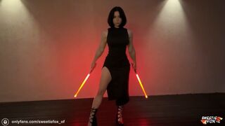 Sith dziewczyna w obcasach potajemnie pieprzy Naboon Jedi