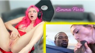 Tiptokos Emma Fiore została zszokowana przez gorące czarno-białe porno