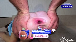 Głęboki anal kurwa z gigantycznych dupków