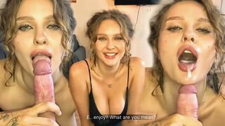 Pov fuck: sexy dziewczyna dostaje jej cipki i jej usta twarde