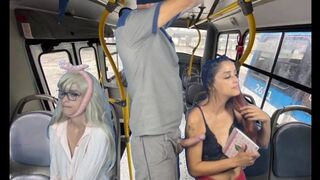 Zboczeniec w autobusie masuje kobiety publicznie!
