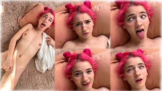 Pretty teen playing with her pussy