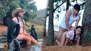 Lil timy pieprzy mnie mocno w środku lasu