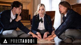 Teenage Blonde Double Inpusion and Enjoying in Pure Taboo 's Wildest Family Video