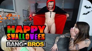 Bang Bros Sieć prezentuje: Dzikie Halloween sex party z dwoma gorącymi dziewczynami