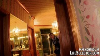 Sentymentalna przygoda w Life Selector: Pierwsze doświadczenia dzikich studentek z Isis Taylor i jej przyjaciół anal trójkąt