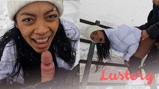 Sofi Vega snow fuck in the snow - hot Latin sex